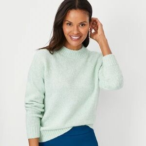 Ann Taylor Mint Green Cozy Wedge Sweater
